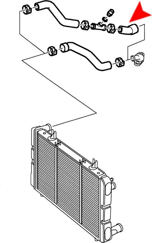 Accessories 1 View of Front Upper Radiator Coolant Hose URO 7546161