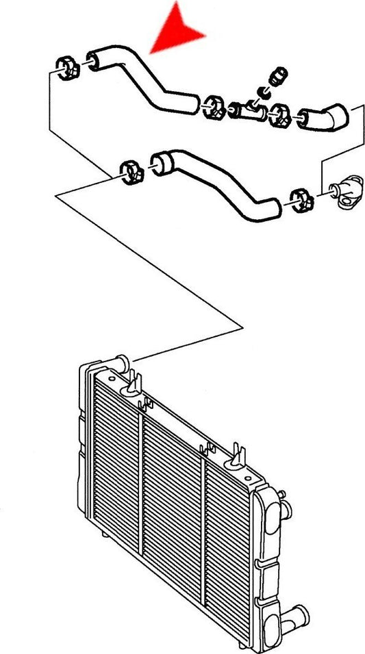 Accessories 1 View of Rear Upper Radiator Coolant Hose URO 7546179