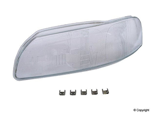 Top View of Left Headlight Lens URO 8693563LENS