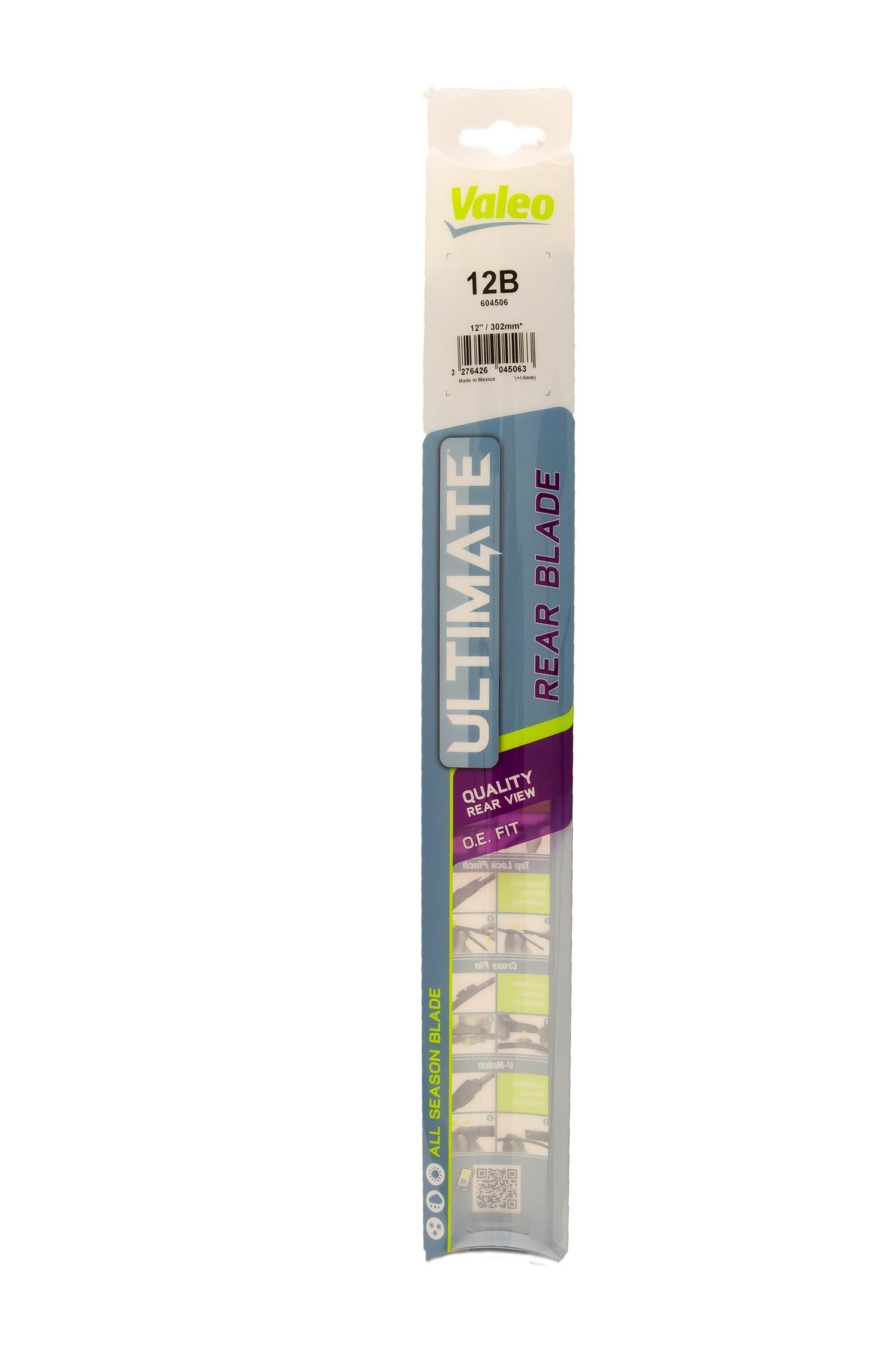 Package View of Rear Windshield Wiper Blade VALEO 12B