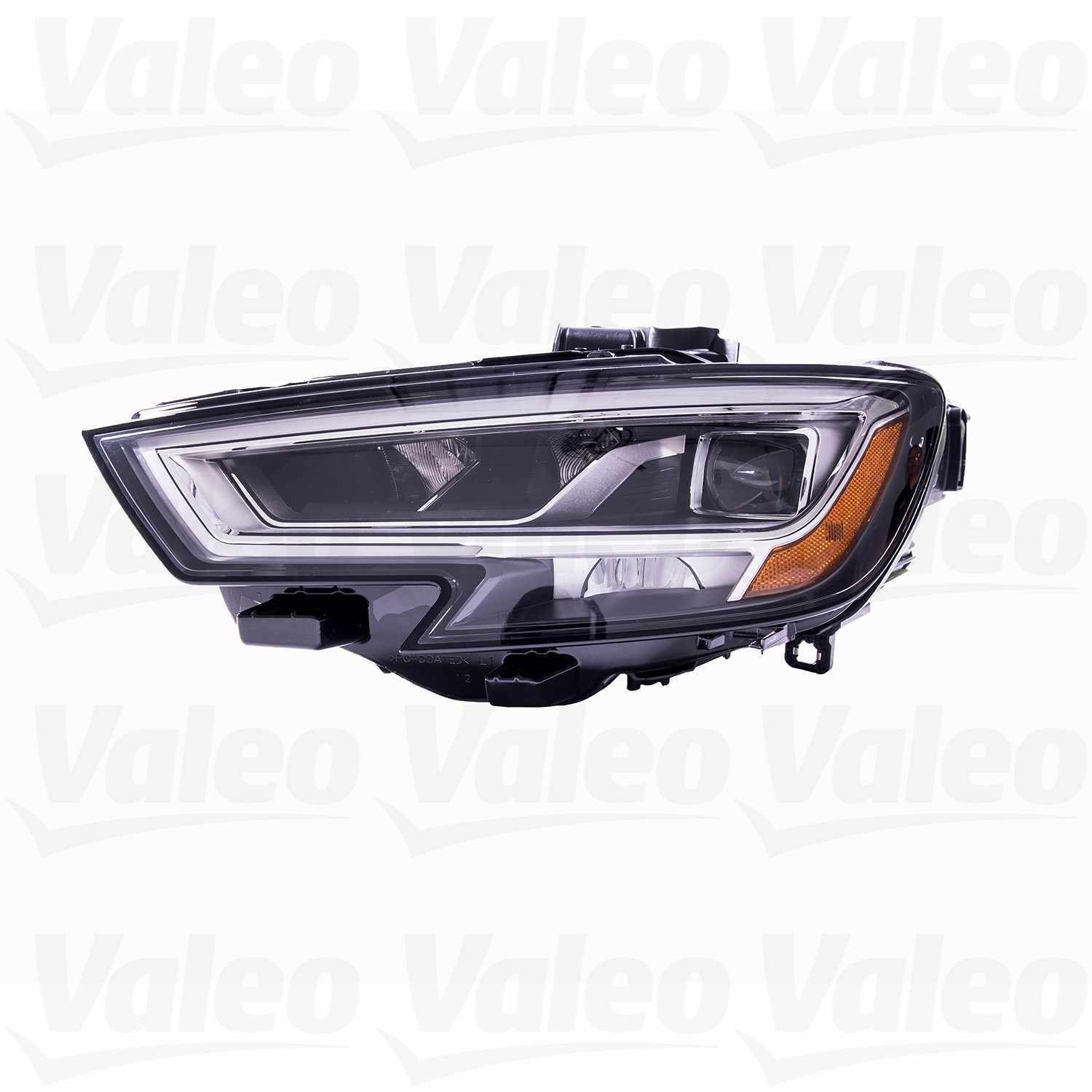 Front View of Front Left Headlight Assembly VALEO 46830