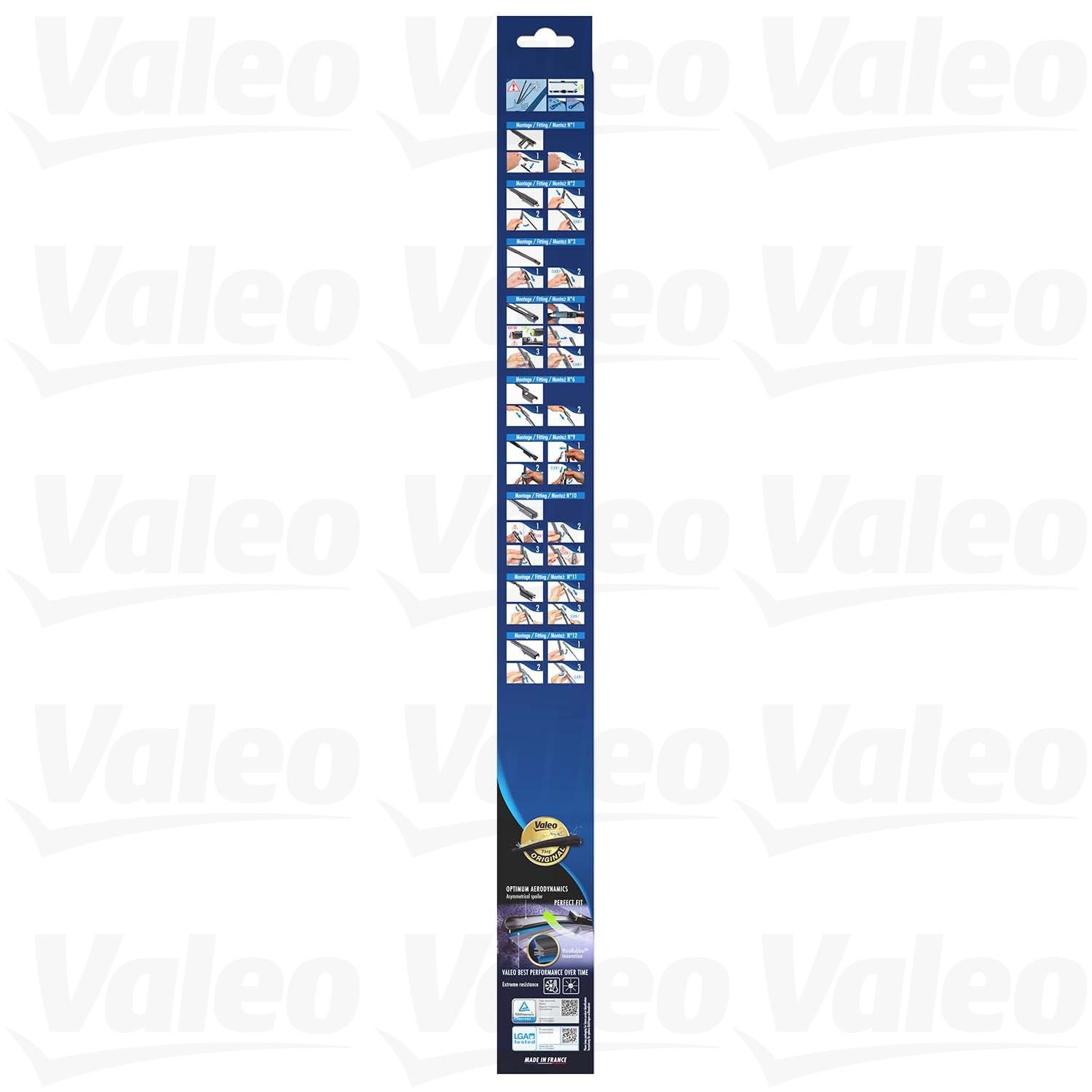 Kit View of Front Windshield Wiper Blade Set VALEO 574302