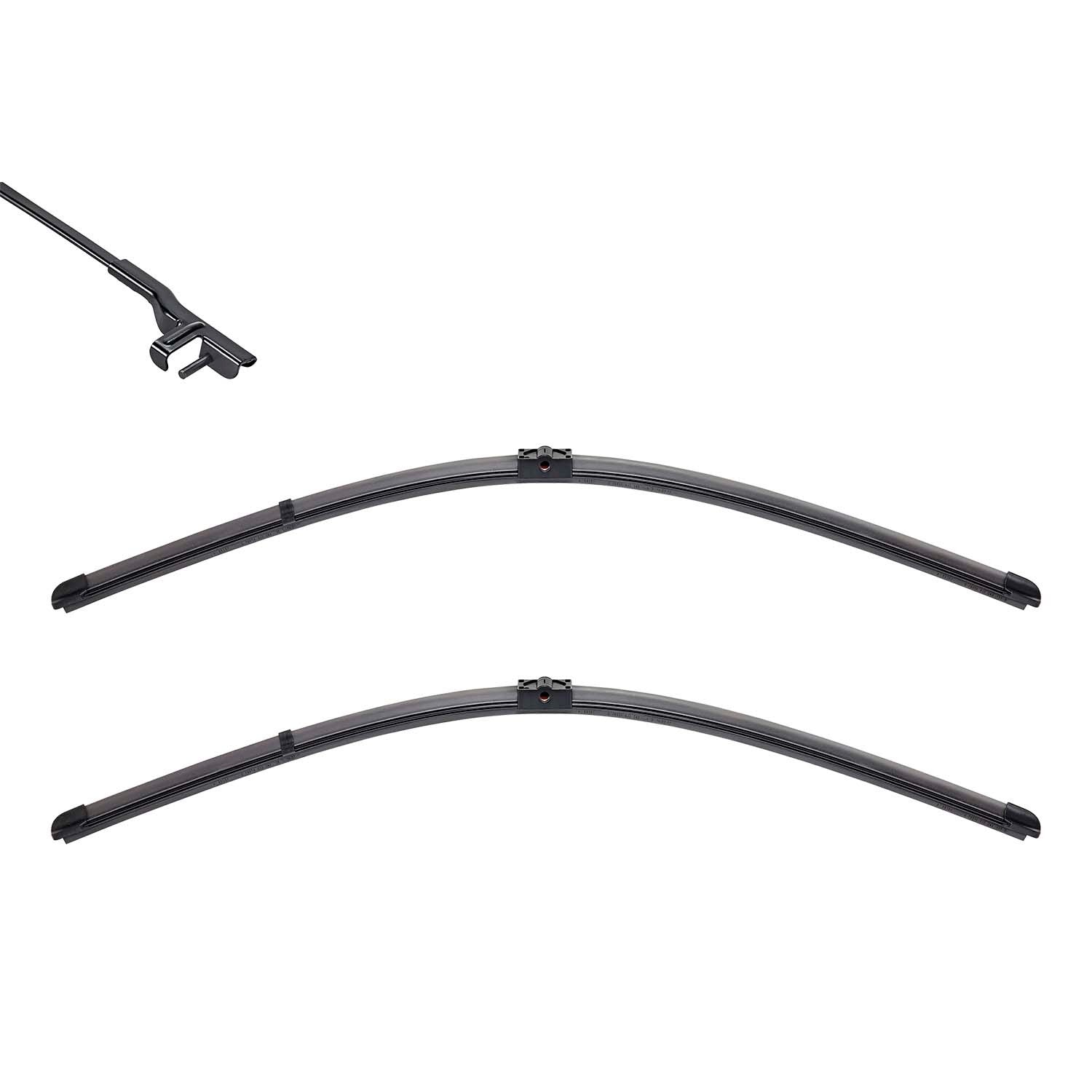 Front View of Front Windshield Wiper Blade Set VALEO 574491