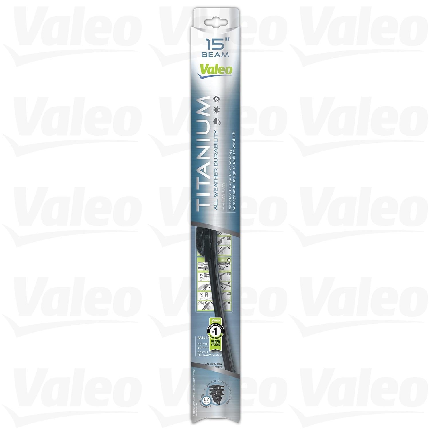 Front View of Front Right Windshield Wiper Blade VALEO 604478