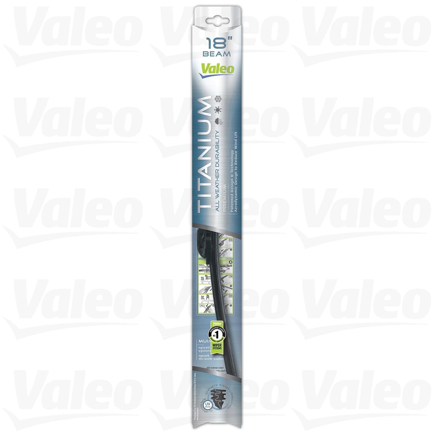 Front View of Front Right Windshield Wiper Blade VALEO 604481