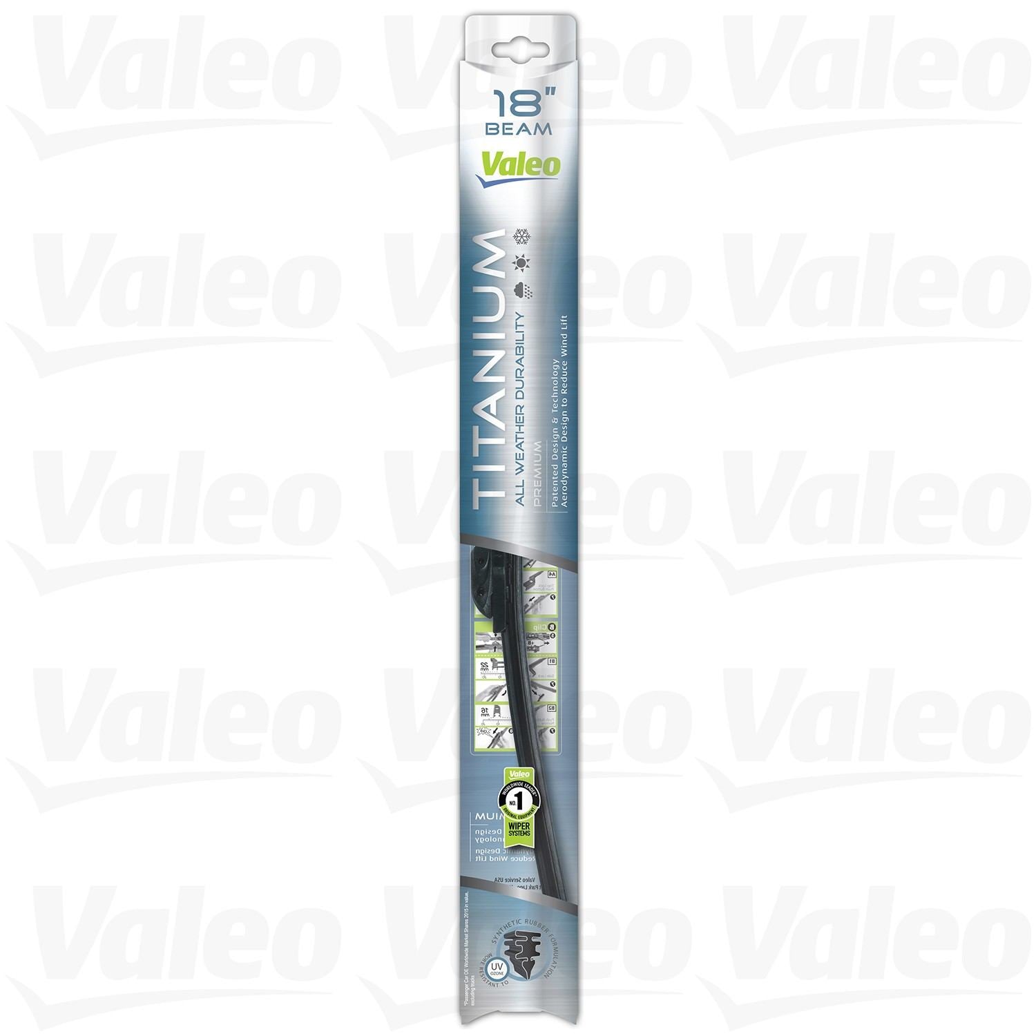 Front View of Front Right Windshield Wiper Blade VALEO 604481