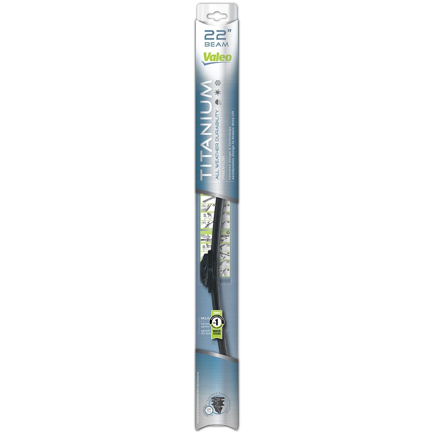 Front View of Front Left Windshield Wiper Blade VALEO 604485