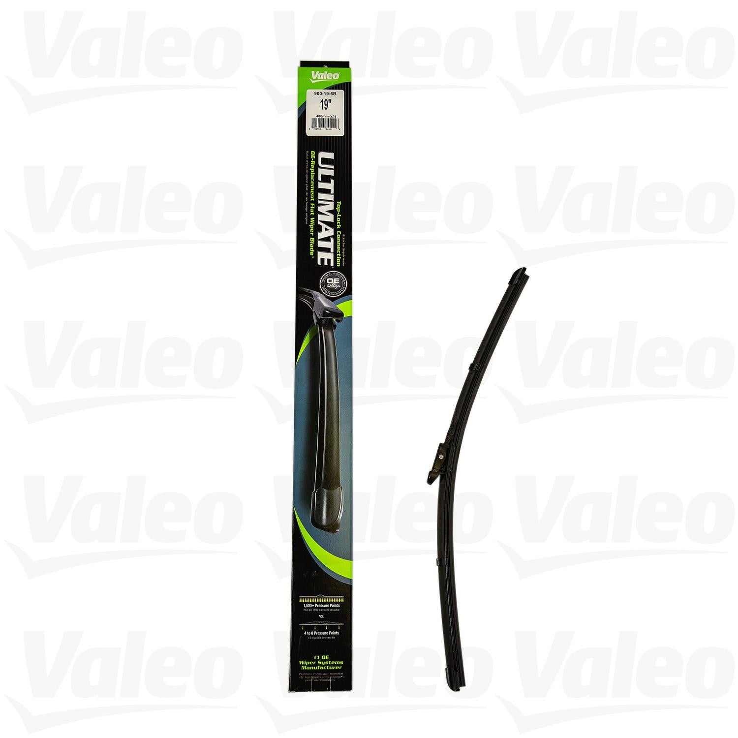 Front View of Front Right Windshield Wiper Blade VALEO 900-19-6B