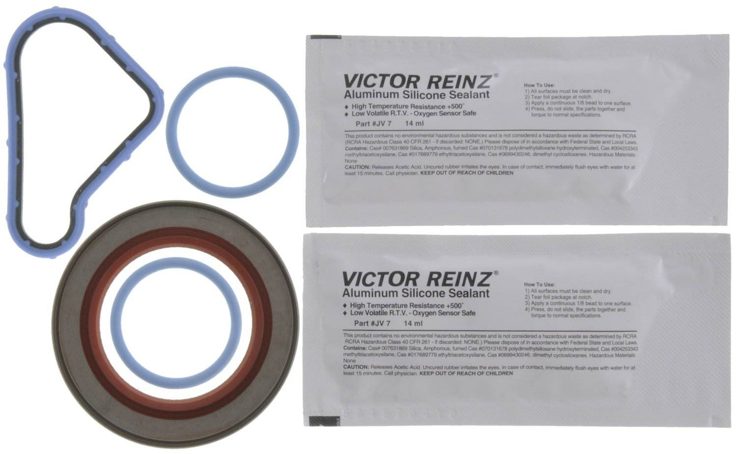 Front View of Engine Timing Cover Gasket Set MAHLE JV5137