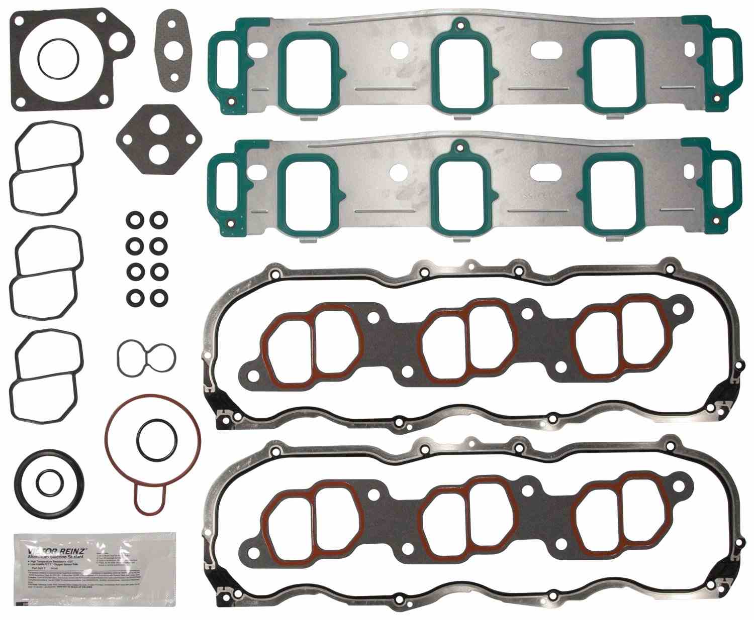 Front View of Upper Engine Intake Manifold Gasket Set MAHLE MIS19316