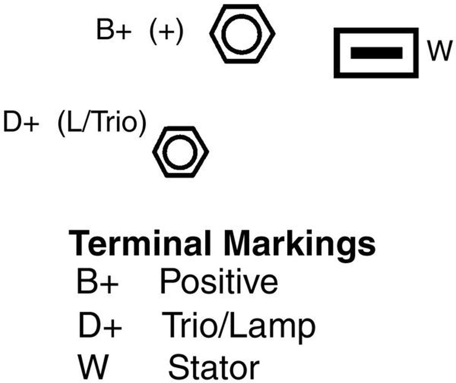 Connector View of Alternator BBB N13613