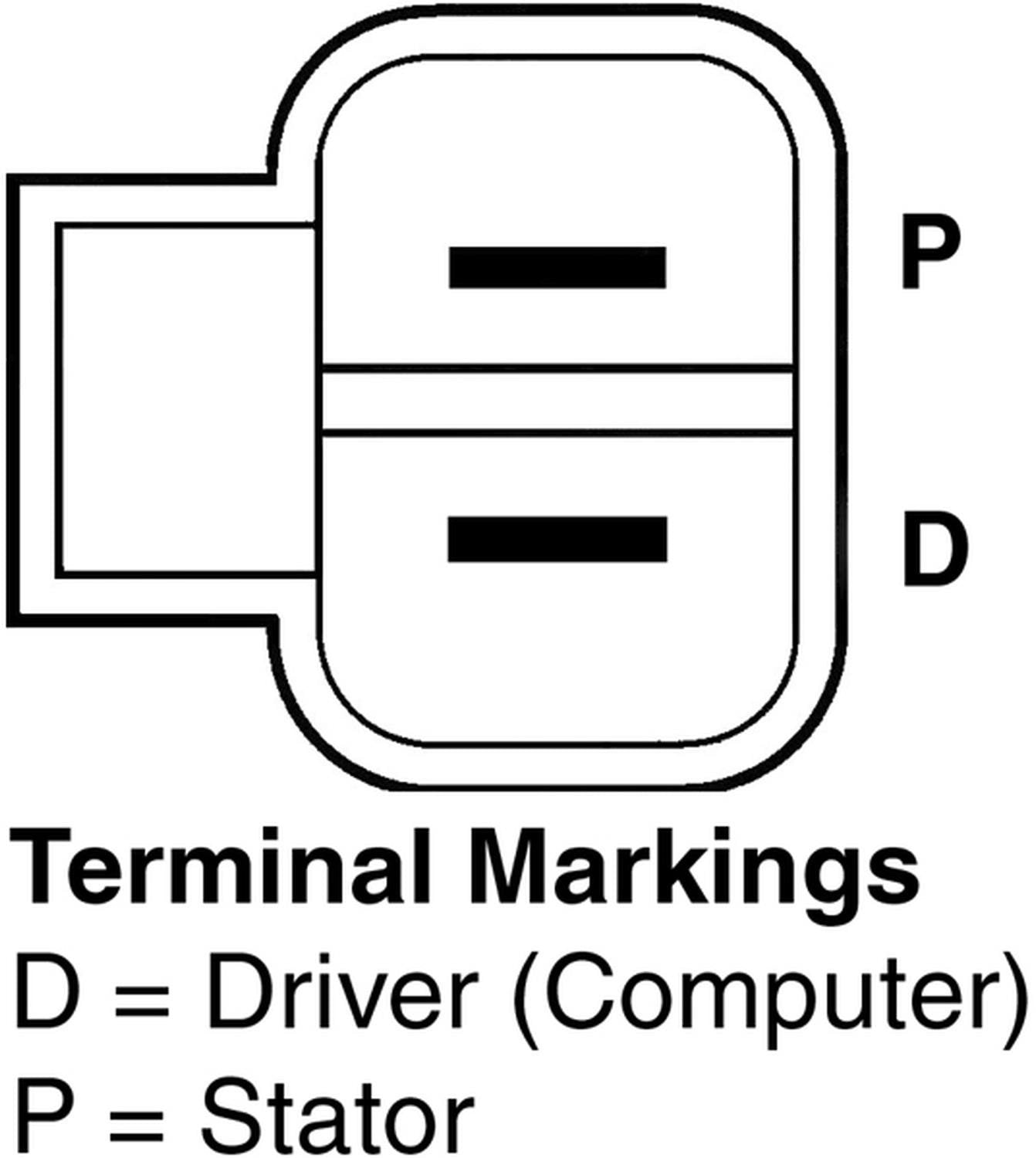 Connector View of Alternator BBB N13719