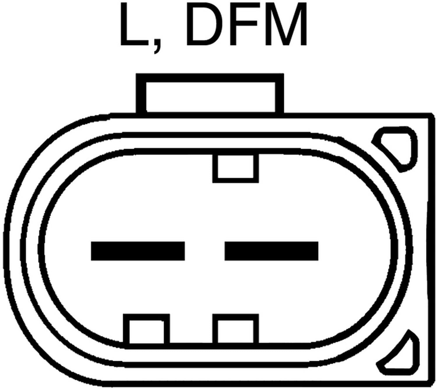 Connector View of Alternator BBB N13853