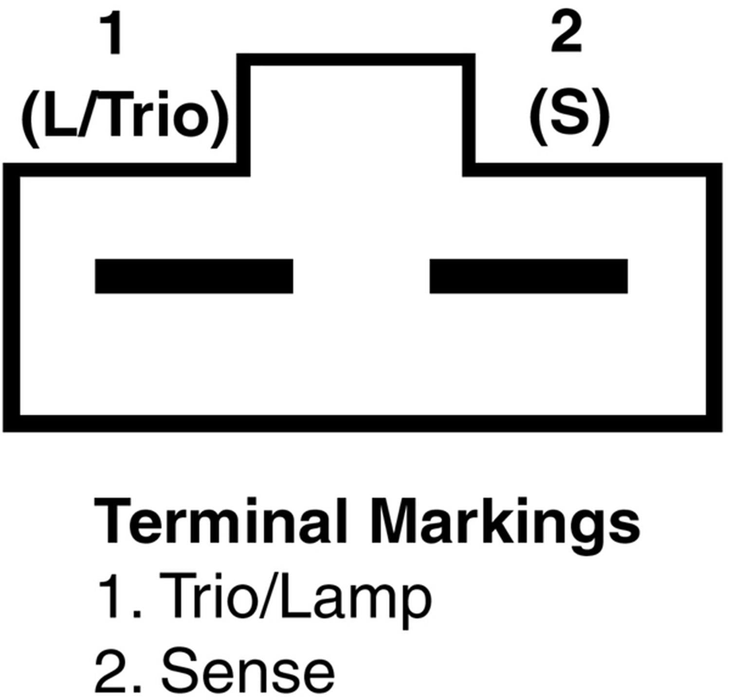 Connector View of Alternator BBB N7127-3