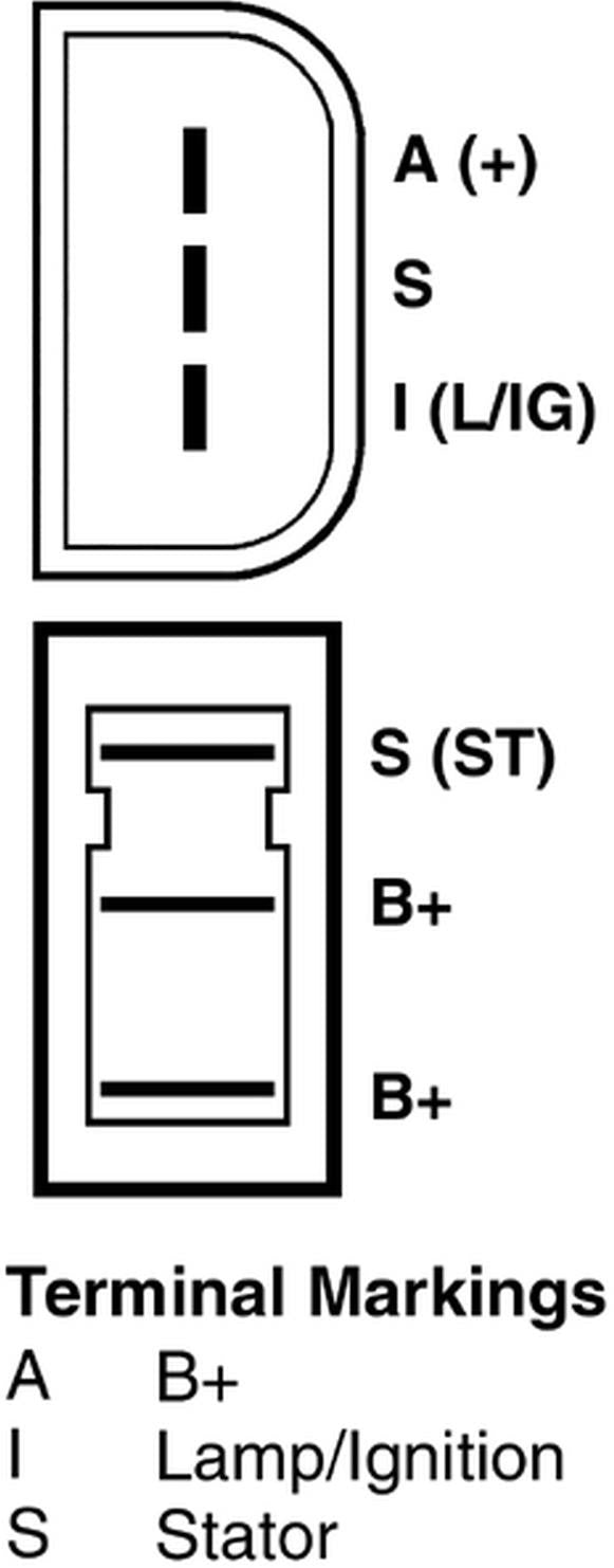 Connector View of Alternator BBB N7732-2