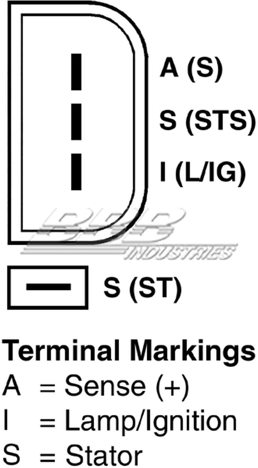 Connector View of Alternator BBB N7776-HO