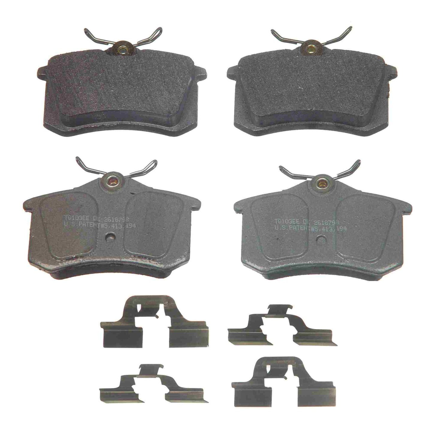 Angle View of Rear Disc Brake Pad Set WAGNER BRAKES MX340A