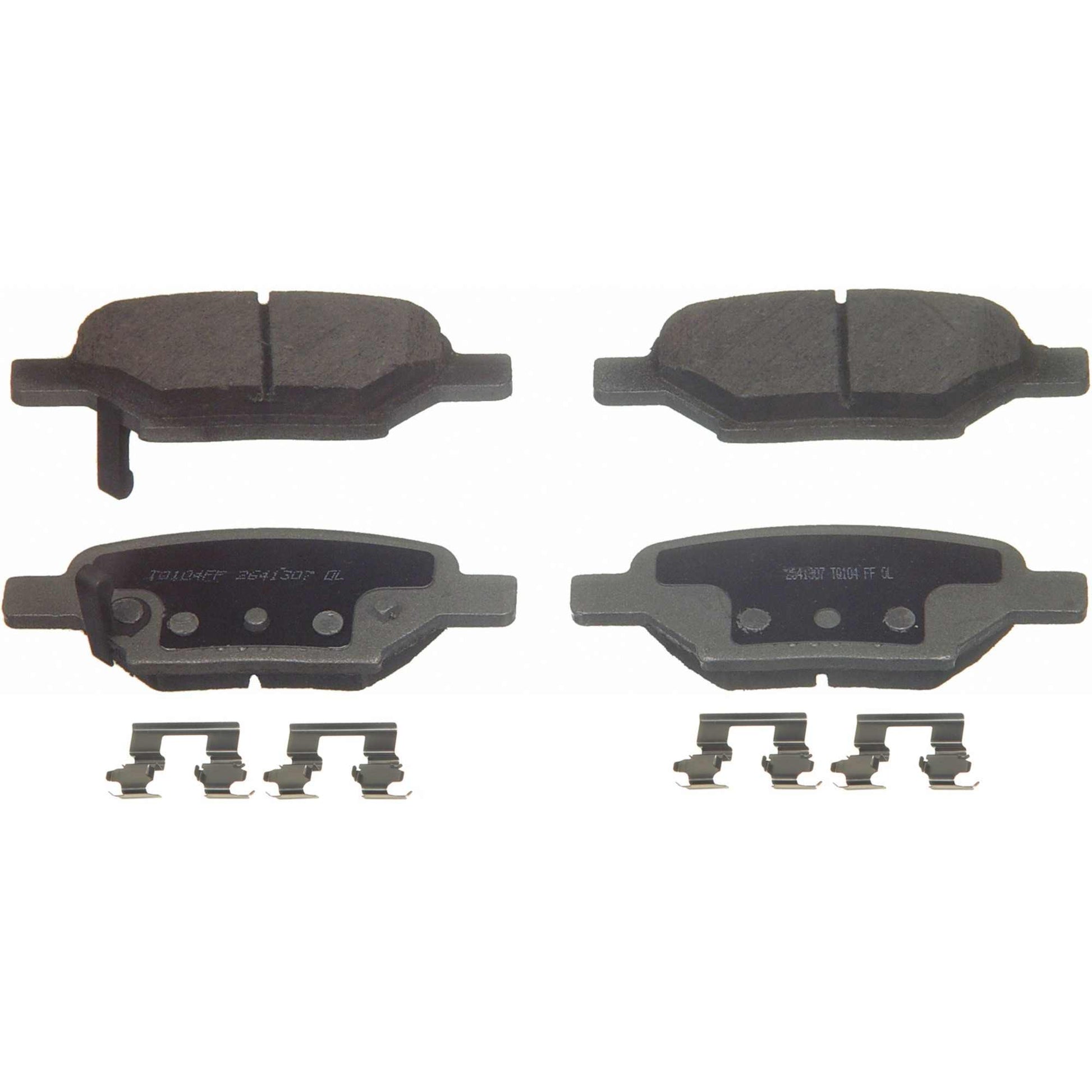 Angle View of Rear Disc Brake Pad Set WAGNER BRAKES PD1033A