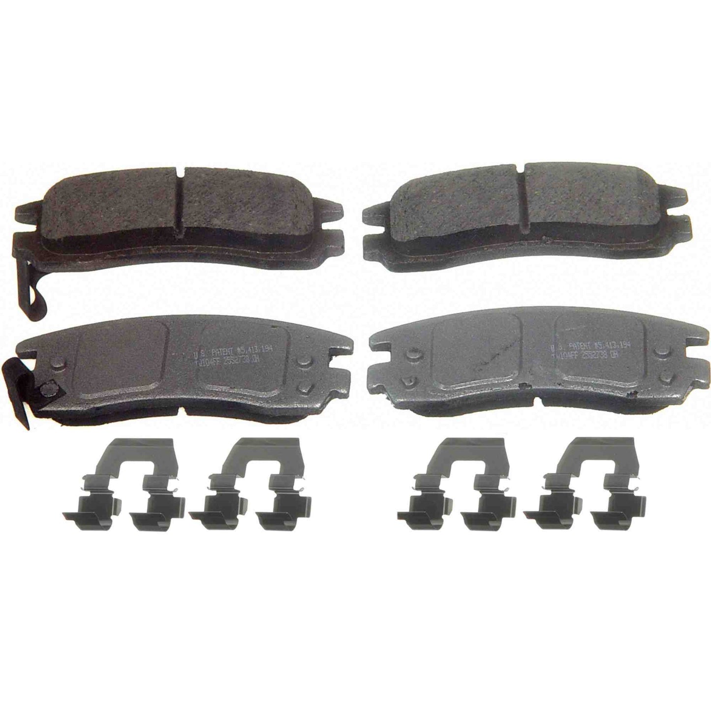 Angle View of Rear Disc Brake Pad Set WAGNER BRAKES PD698