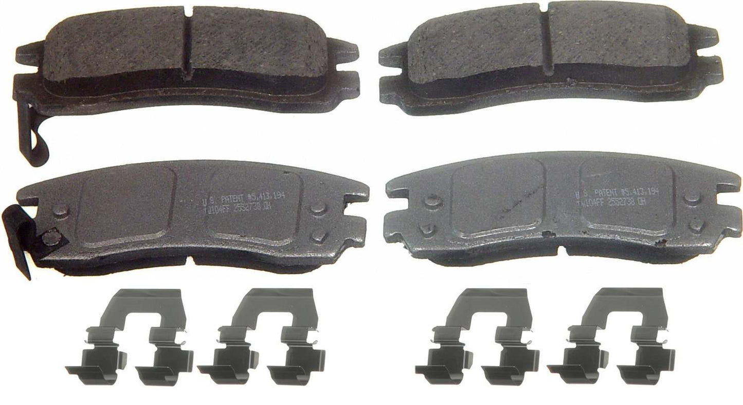 Top View of Rear Disc Brake Pad Set WAGNER BRAKES PD698