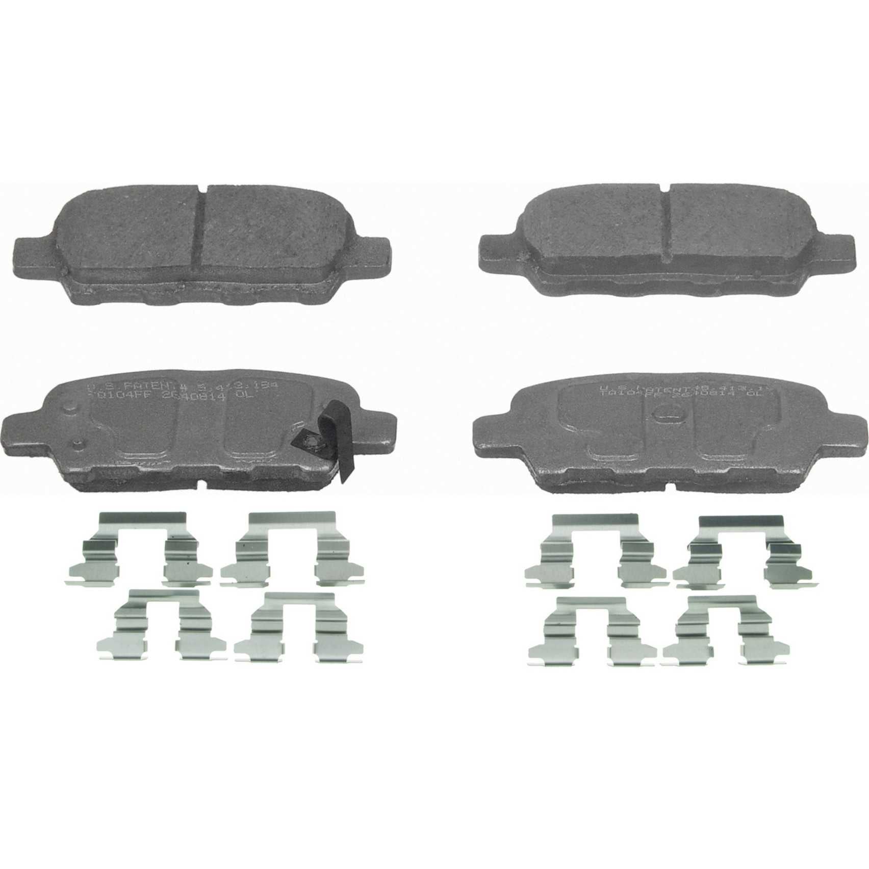 Angle View of Rear Disc Brake Pad Set WAGNER BRAKES PD905