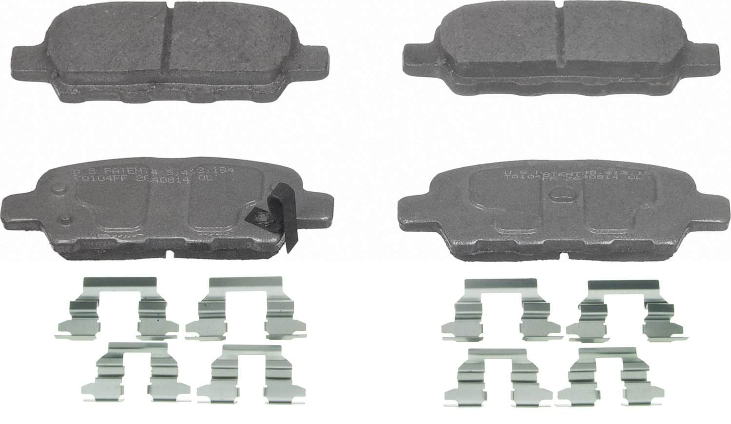 Top View of Rear Disc Brake Pad Set WAGNER BRAKES PD905