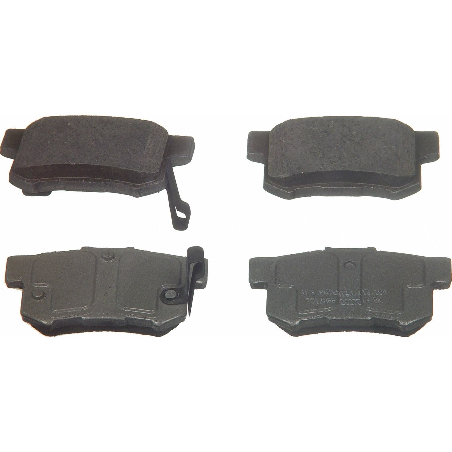 Angle View of Rear Disc Brake Pad Set WAGNER BRAKES QC537