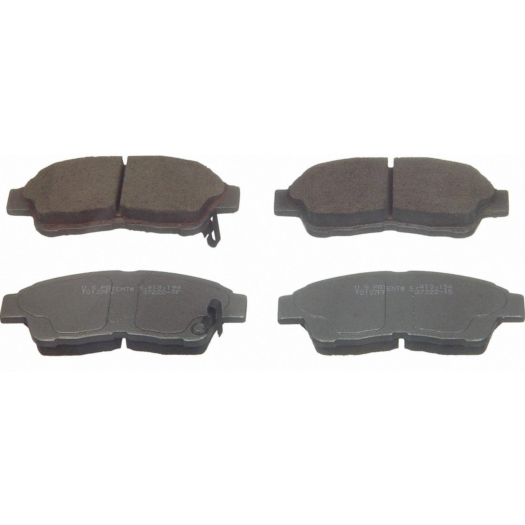 Angle View of Front Disc Brake Pad Set WAGNER BRAKES QC562