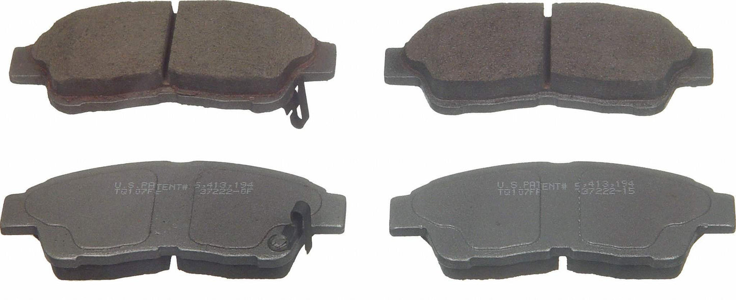 Top View of Front Disc Brake Pad Set WAGNER BRAKES QC562