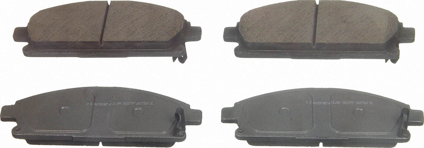 Top View of Front Disc Brake Pad Set WAGNER BRAKES QC691