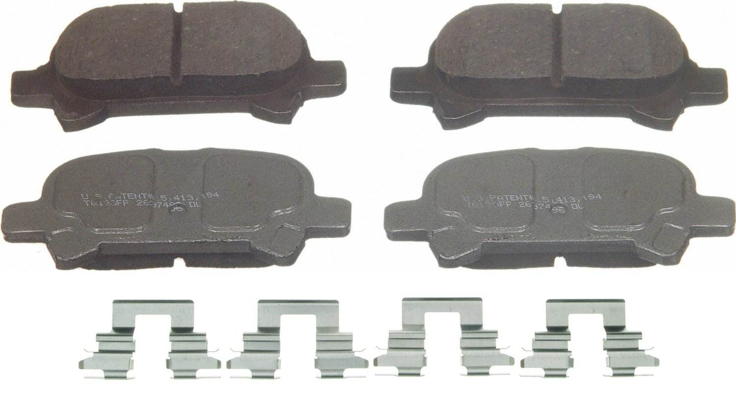 Top View of Rear Disc Brake Pad Set WAGNER BRAKES QC828