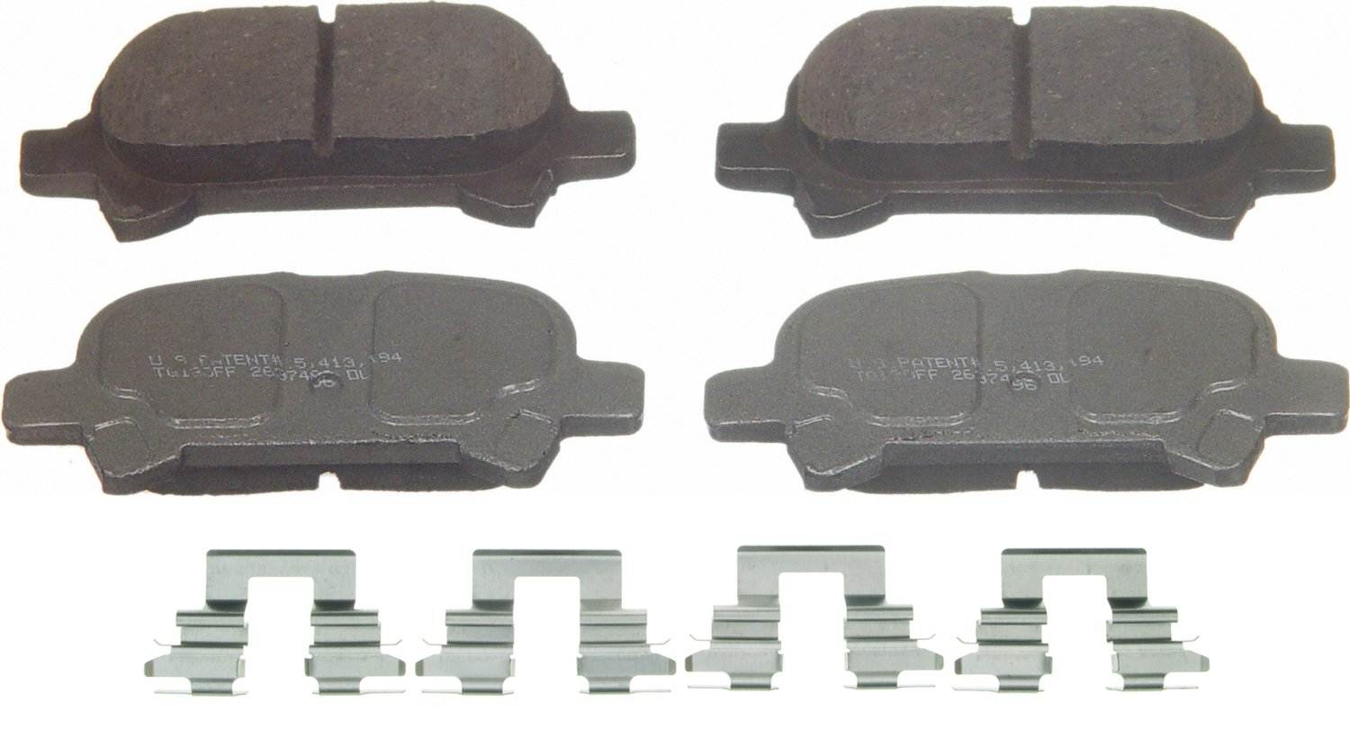 Top View of Rear Disc Brake Pad Set WAGNER BRAKES QC828