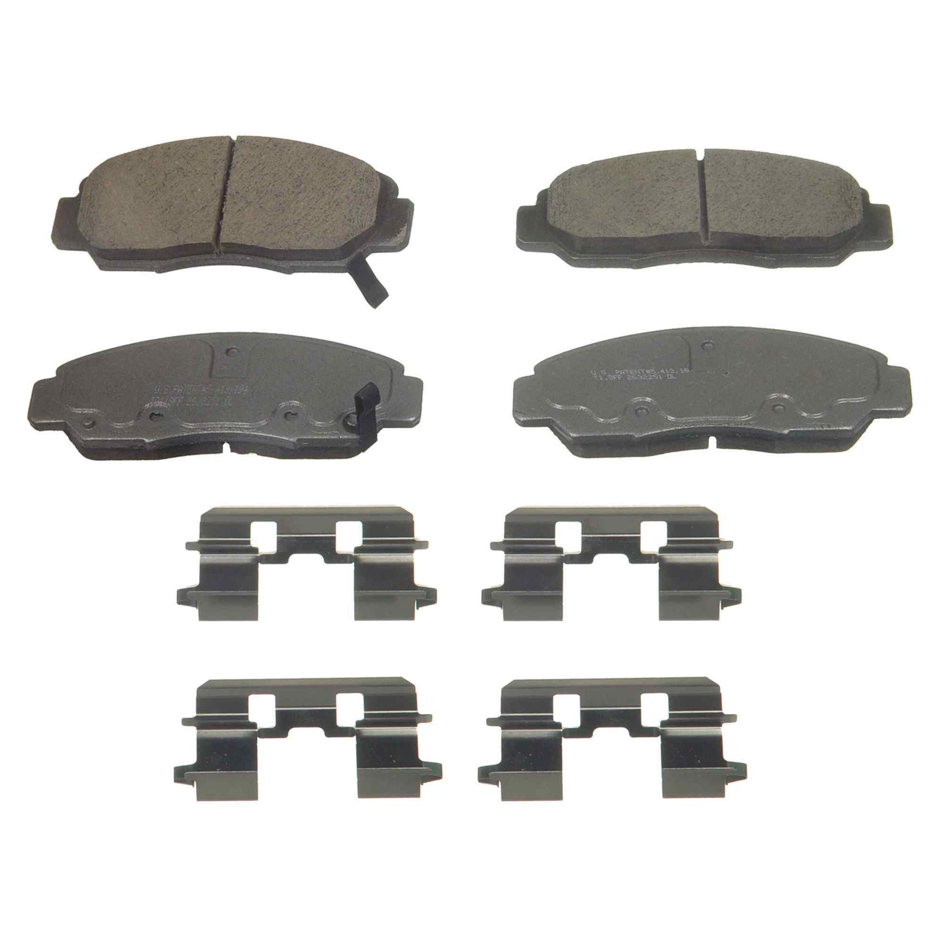 Angle View of Front Disc Brake Pad Set WAGNER BRAKES QC959