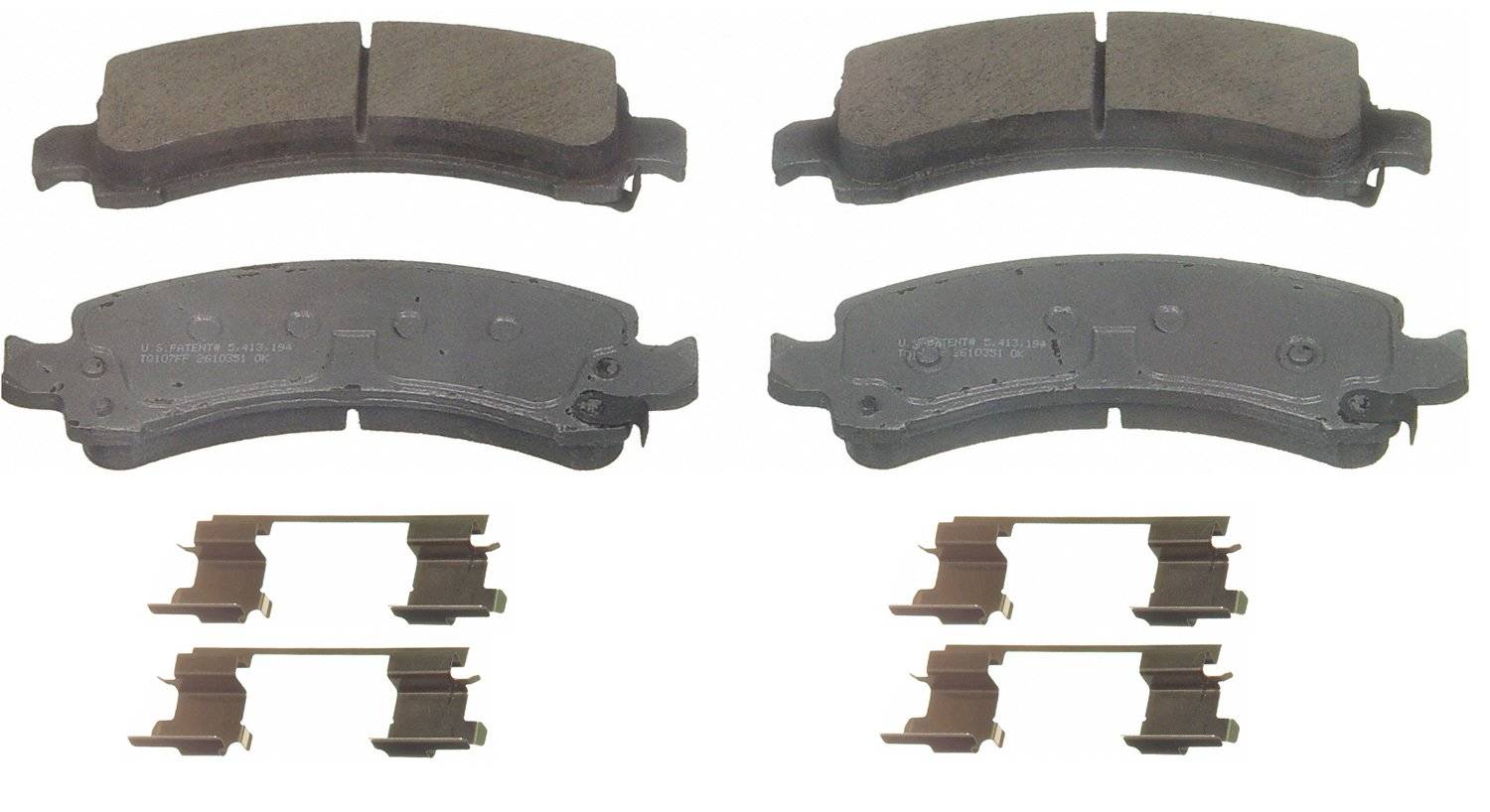 Top View of Rear Disc Brake Pad Set WAGNER BRAKES QC974