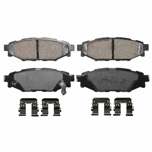 Top View of Rear Disc Brake Pad Set WAGNER BRAKES ZD1114