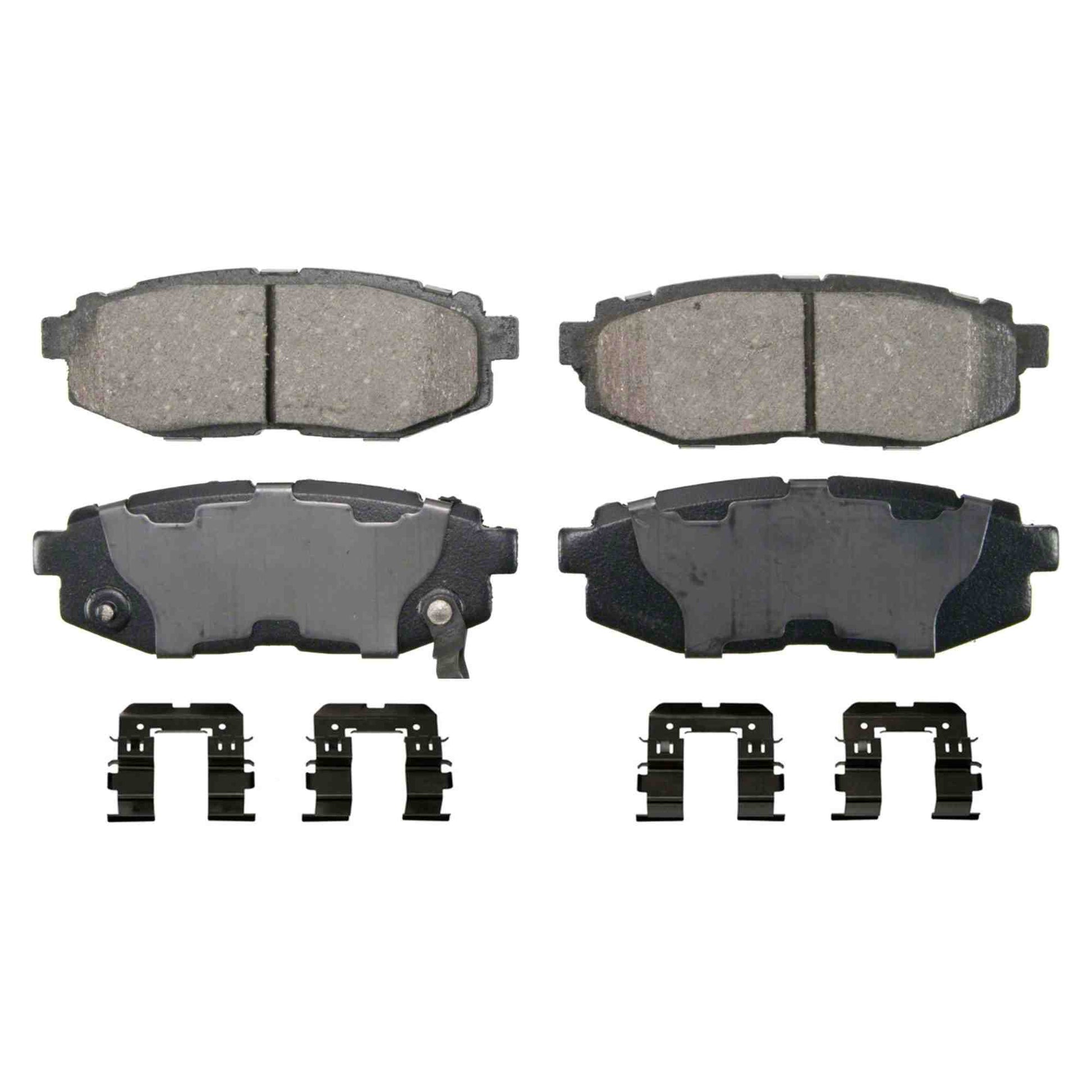 Top View of Rear Disc Brake Pad Set WAGNER BRAKES ZD1124