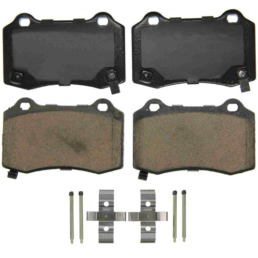 Top View of Rear Disc Brake Pad Set WAGNER BRAKES ZD1270