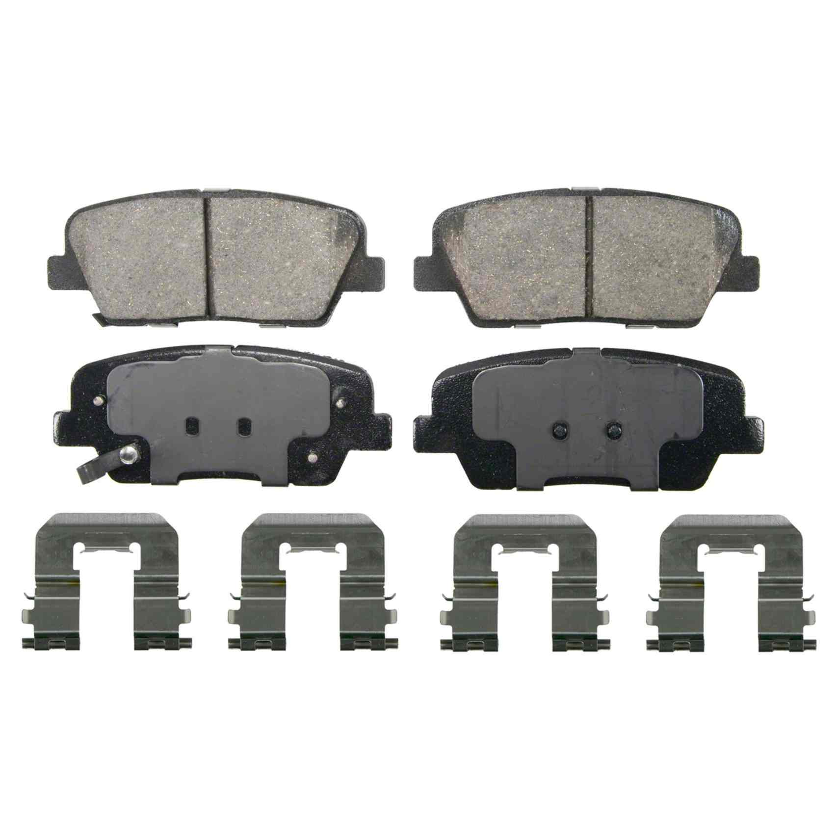 Top View of Rear Disc Brake Pad Set WAGNER BRAKES ZD1284