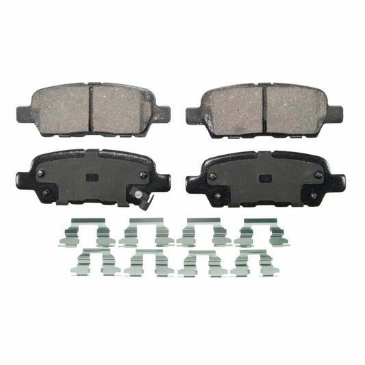 Top View of Rear Disc Brake Pad Set WAGNER BRAKES ZD1288