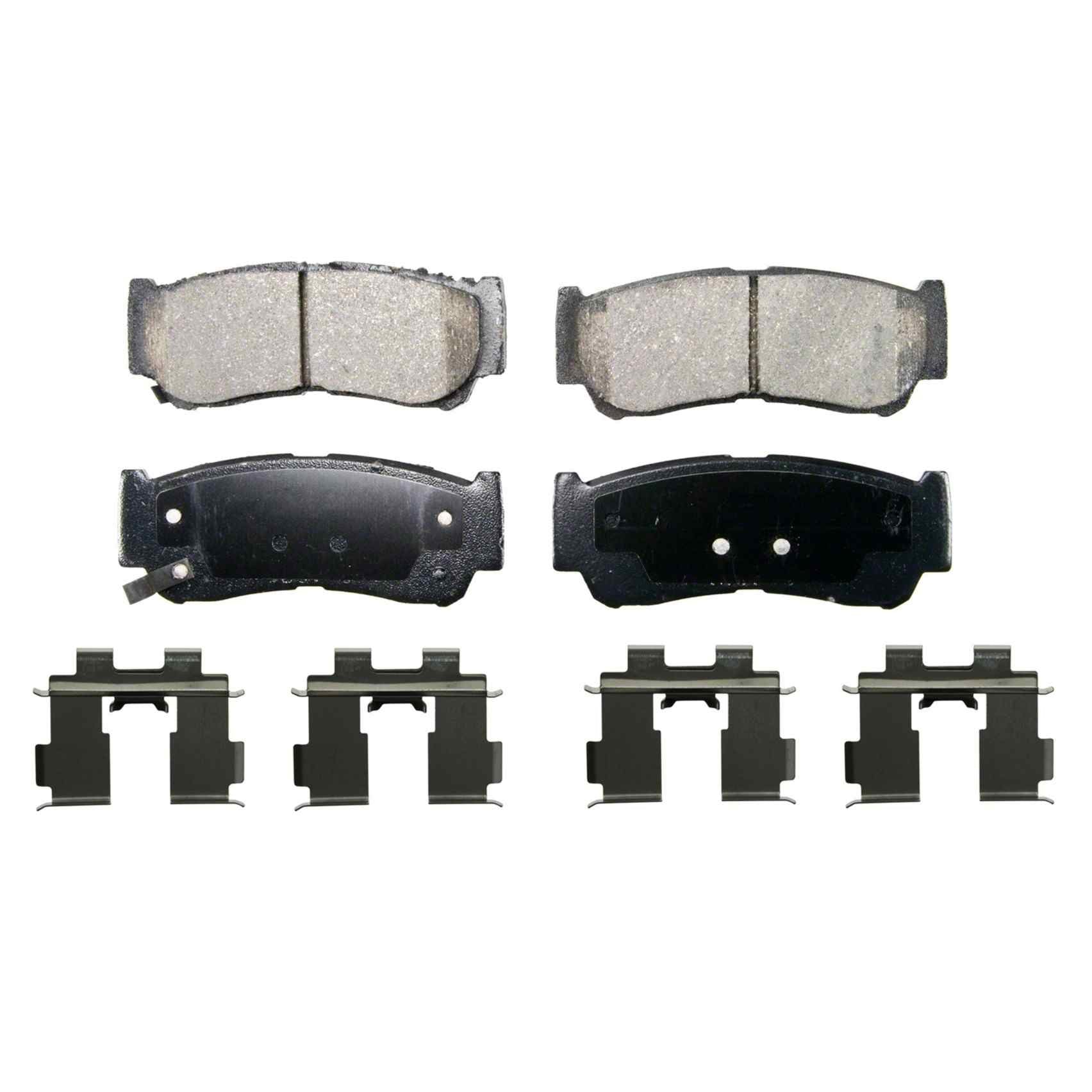 Top View of Rear Disc Brake Pad Set WAGNER BRAKES ZD1297