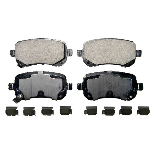 Top View of Rear Disc Brake Pad Set WAGNER BRAKES ZD1326