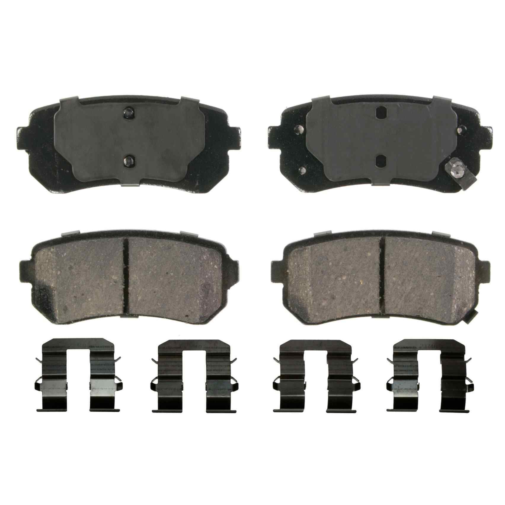 Top View of Rear Disc Brake Pad Set WAGNER BRAKES ZD1398