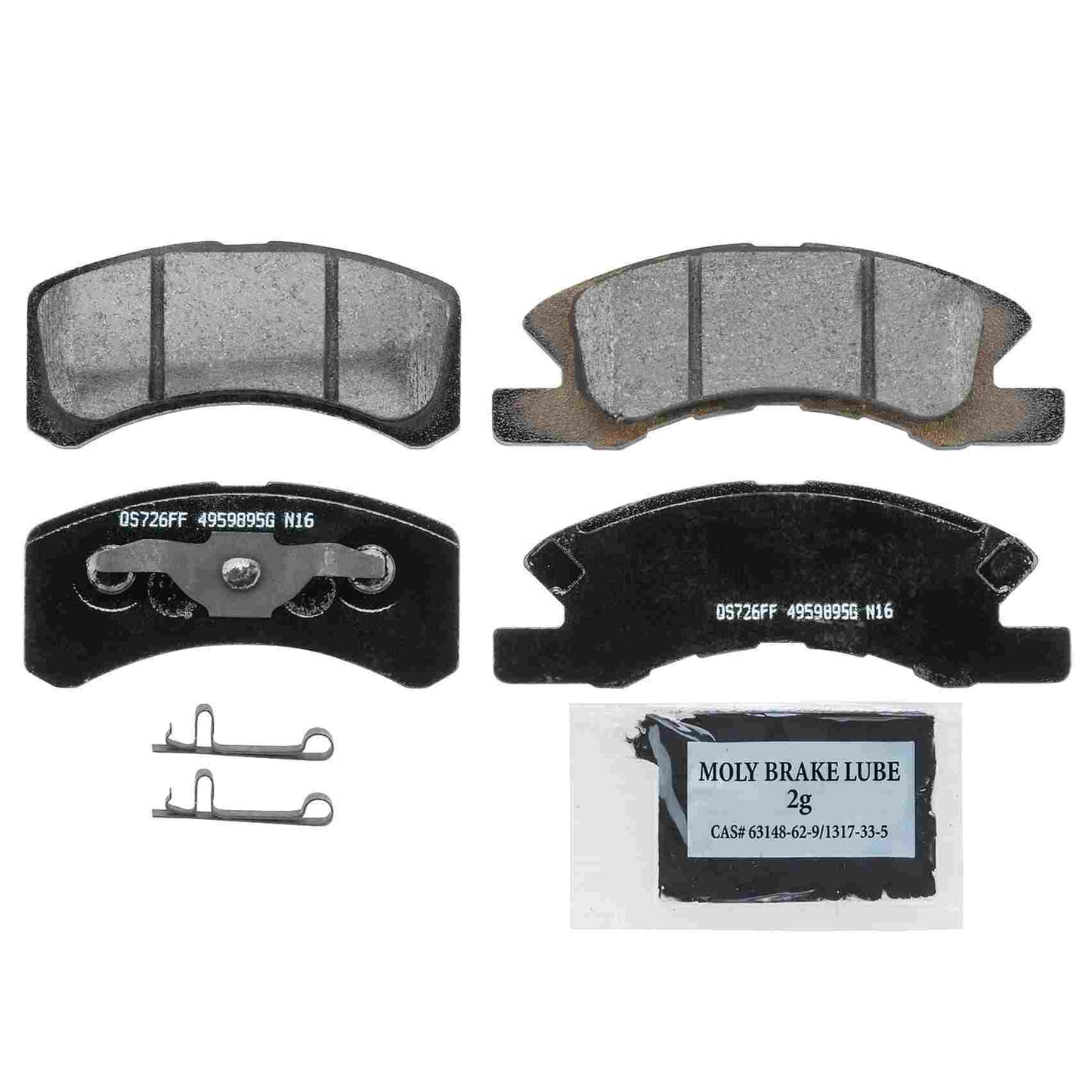 Top View of Front Disc Brake Pad Set WAGNER BRAKES ZD1731