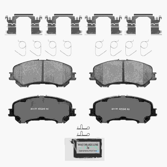 Top View of Front Disc Brake Pad Set WAGNER BRAKES ZD1737