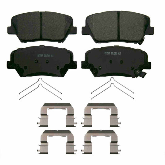 Top View of Front Disc Brake Pad Set WAGNER BRAKES ZD1815