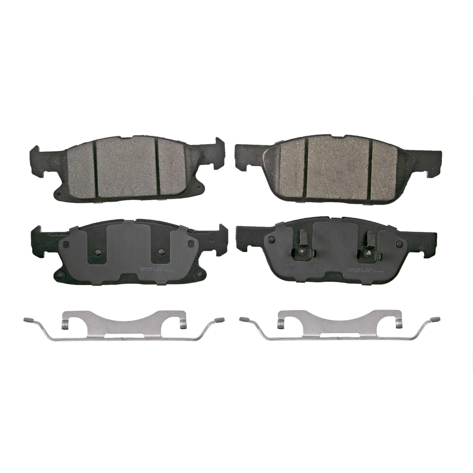 Top View of Front Disc Brake Pad Set WAGNER BRAKES ZD1818A