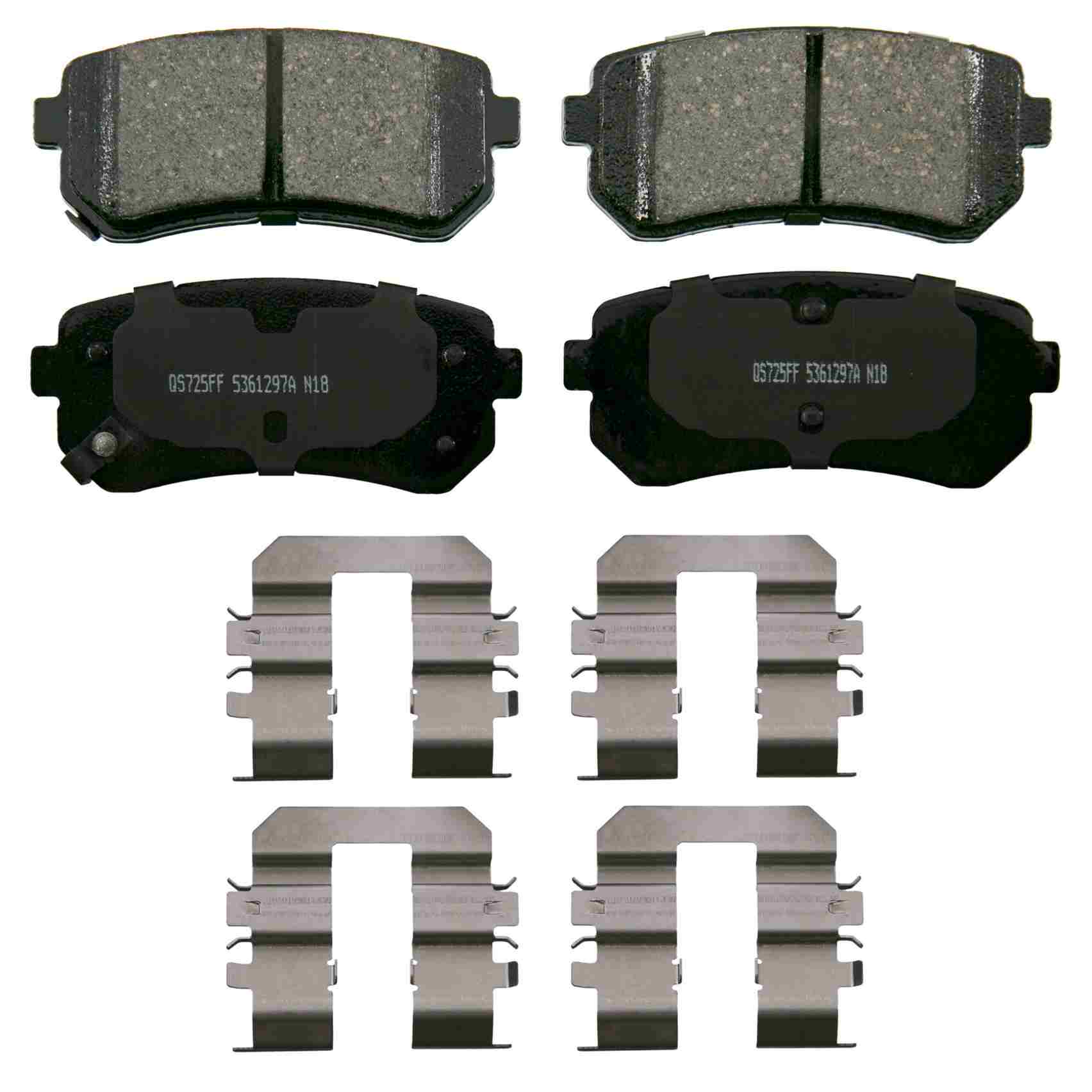 Top View of Rear Disc Brake Pad Set WAGNER BRAKES ZD1829