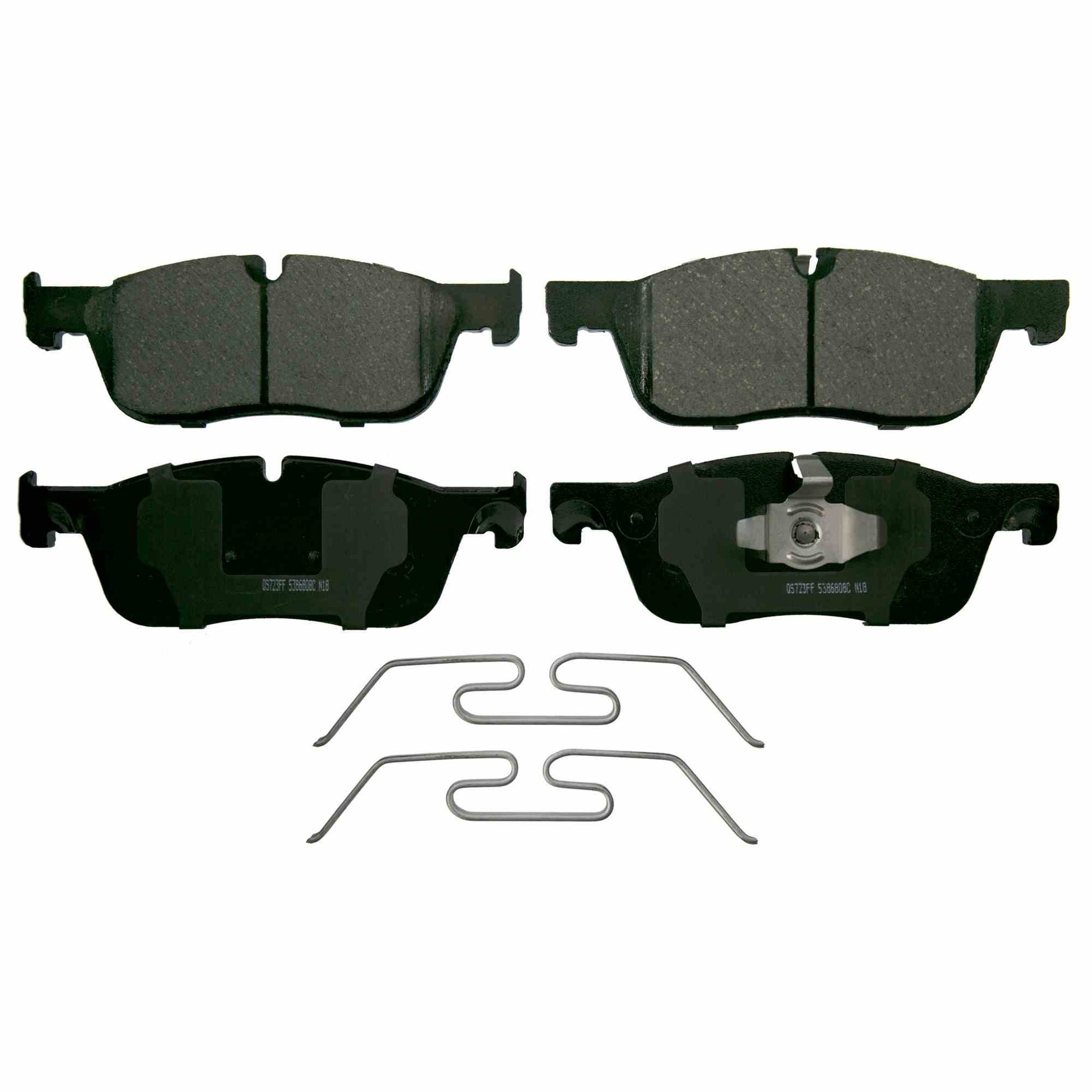 Top View of Front Disc Brake Pad Set WAGNER BRAKES ZD1838