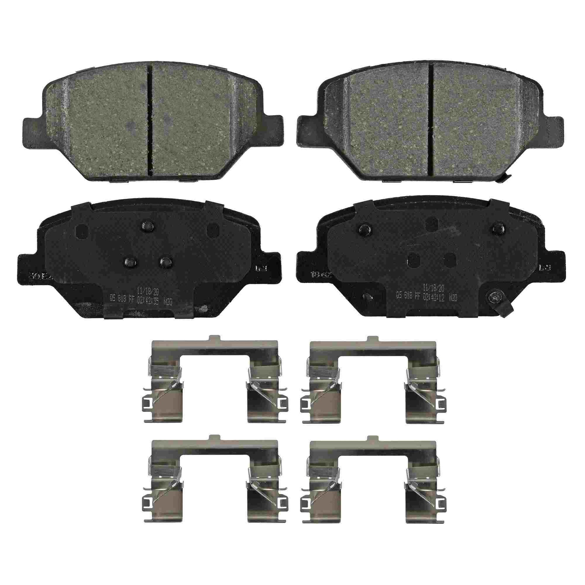 Top View of Front Disc Brake Pad Set WAGNER BRAKES ZD1886