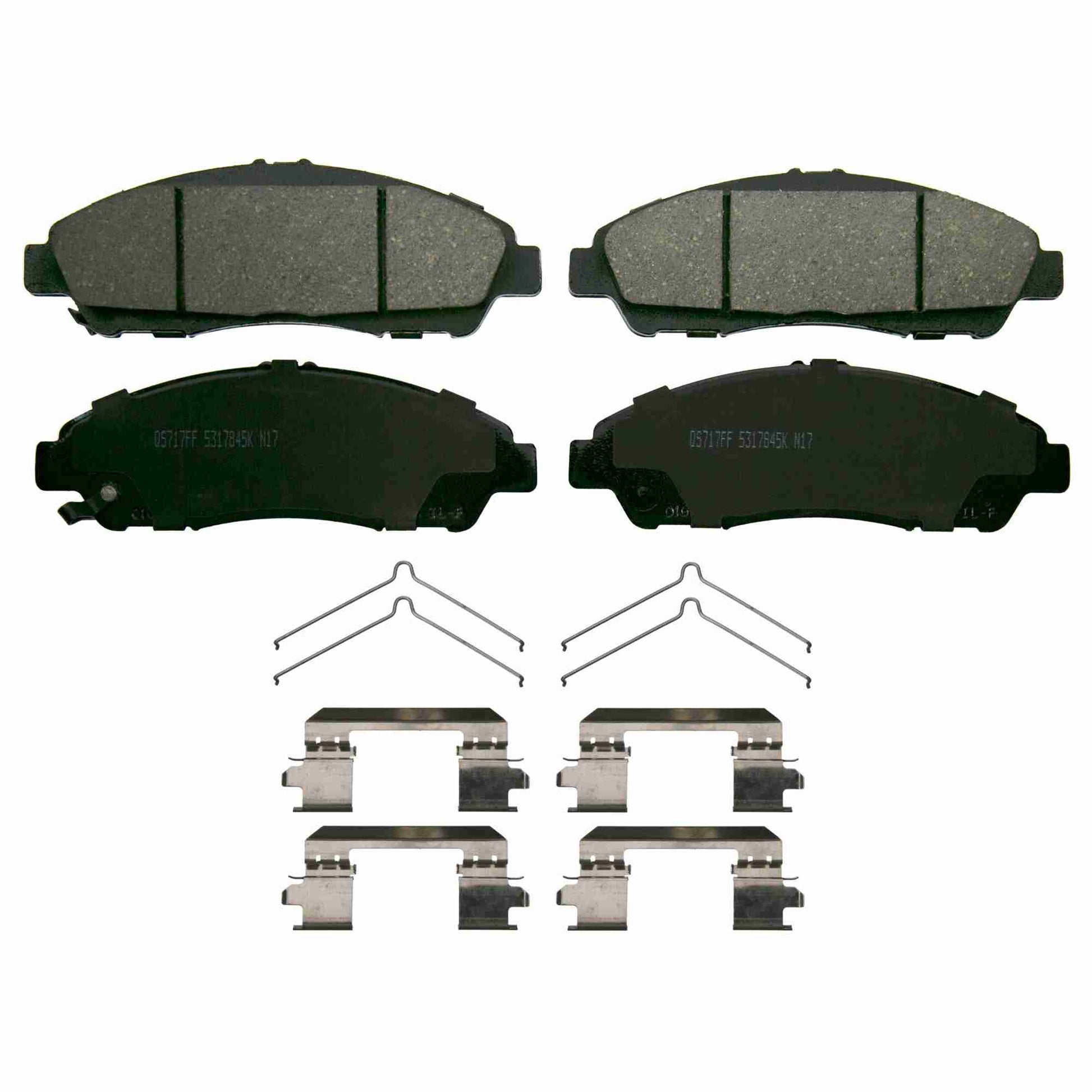 Top View of Front Disc Brake Pad Set WAGNER BRAKES ZD1896